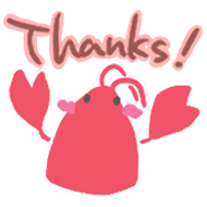 :3428_zarigani_thanks: